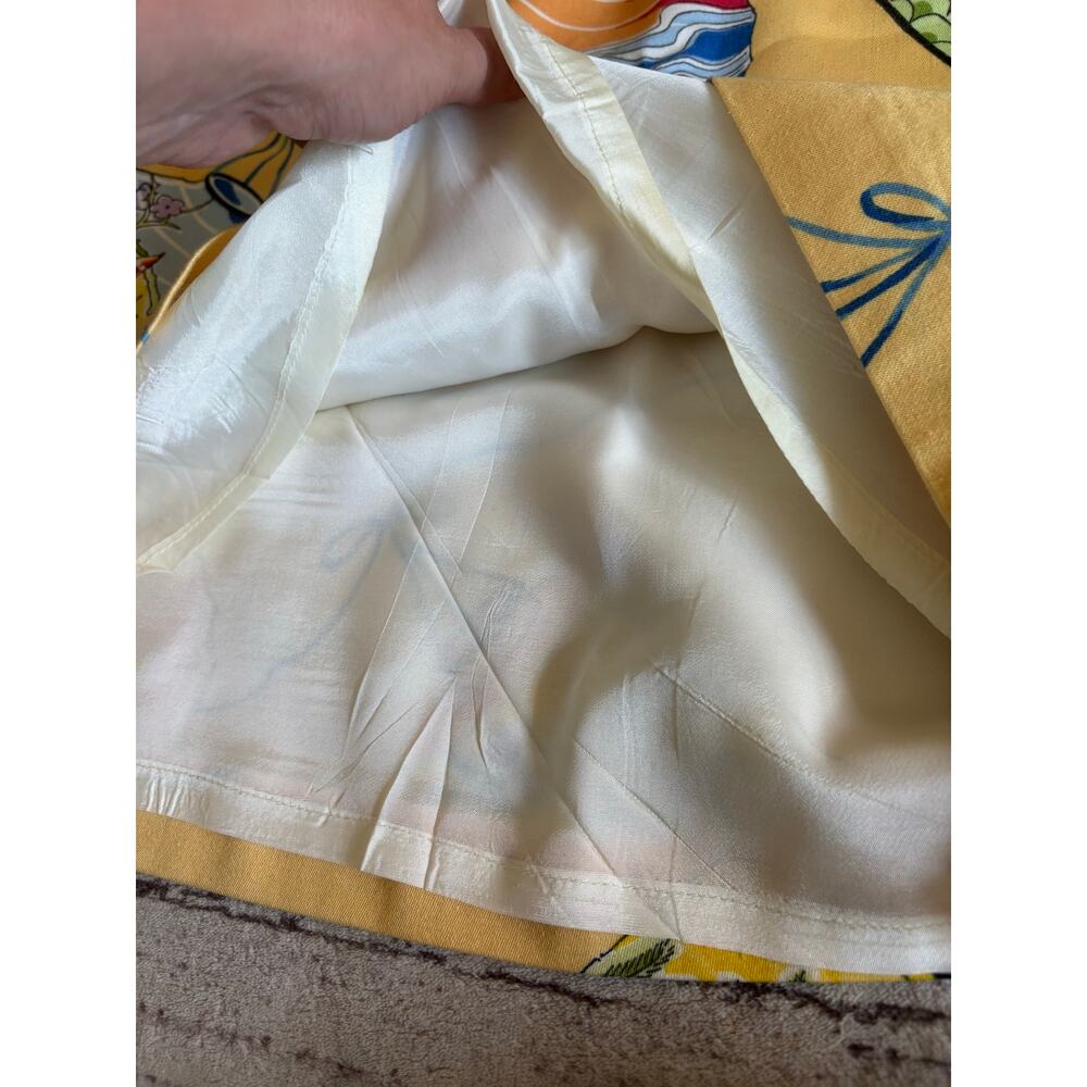 Patricia Paris Designs Mini Skirt Koi Fish Paper Lanterns Yellow Size 6 Rare - Picture 4 of 6